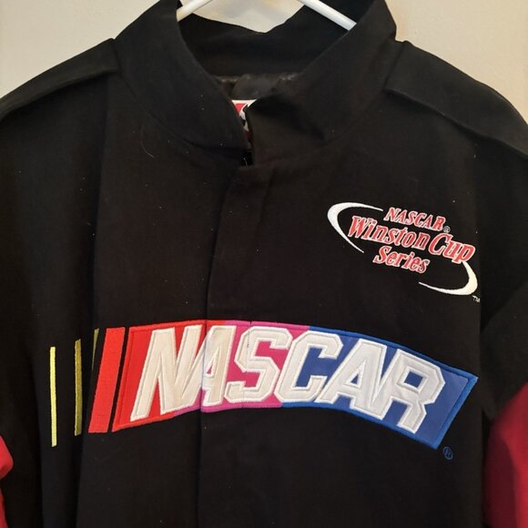 Vintage NEW Chase Authentics Nascar Jacket Size XXL Checkered Flag Winston Cup - Picture 2 of 6